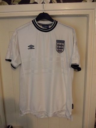 England Vintage Home 2000 Umbro Football Shirt - 1999/2001 - Xl - H70