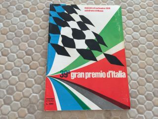 Formula One (f1) Italian Grand Prix Official Race Program Monza 1968