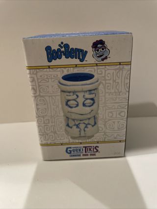 Monster Cereals Boo Berry Geeki Tiki Ceramic Mini Mug White Blue