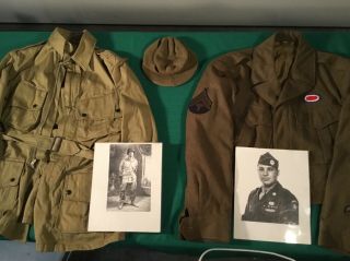 WW2 US ARMY AIRBORNE 82nd DIV,  504 th Group - id ' d M42 jacket & pants,  IKE More 3
