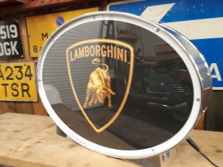 Lamborghini,  Automobilia,  Classic,  Display,  Mancave,  Lightup Sign,  Garage,  Workshop