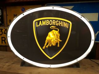 Lamborghini,  automobilia,  classic,  display,  mancave,  lightup sign,  garage,  workshop 2