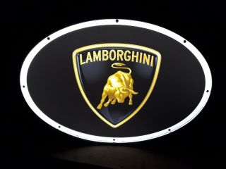 Lamborghini,  automobilia,  classic,  display,  mancave,  lightup sign,  garage,  workshop 3