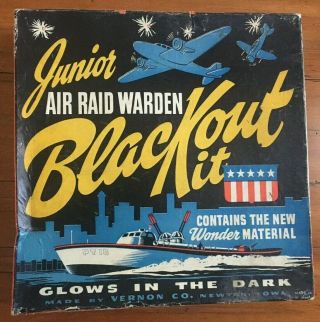 Wwii Homefront 1942 Junior Air Raid Warden Blackout Kit Plane Spotter Guide