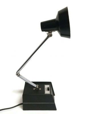Vintage Mobilite Desk Lamp Hi Lo Switch Black Model 26 Mid Century