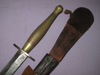 British Ww2 Fairbairn - Sykes Knife Dagger Brass Hilt