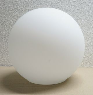 Vintage Mid - Century 8 " White Neckless Slip Shade Glass Light Globe Ball (swag)