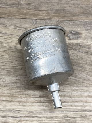 Vintage Coleman Lantern No.  0 Filter Funnel Made In Usa Wichita Kansas