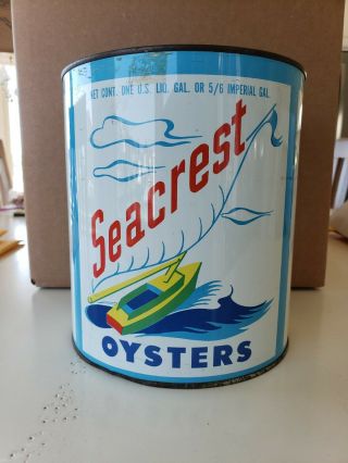 One Gallon Seacrest Oyster Can Nanticoke Md.
