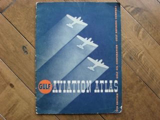 Gulf Motor Oil Aviation Atlas 5th Edition Paperback 1938 Historic Maps