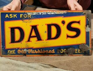 Vintage Dads Rootbeer Soda Metal Sign