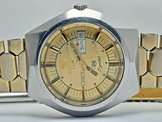 Vintage Tressa Lux 99 Crystal As 5206 - 1 Day Date Automatic Swiss Men 
