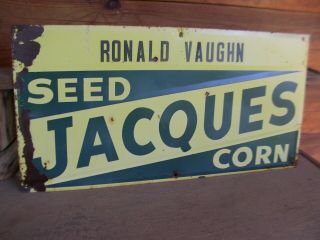 Jacques Seed Corn Sign With Farmer Name
