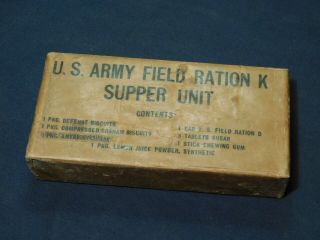 Rare Wwii Us Army Field K Ration Supper Unit Minty