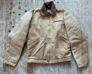 Vintage Carhartt J01 Blanket Lined Duck Canvas Detroit Jacket Fits Small/medium