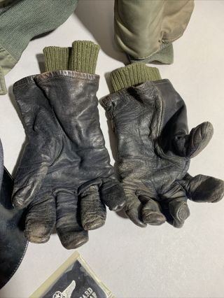 WWII ww2 MA - 1 Flight Bomber Jacket Military Gloves Hat USAF Major 3
