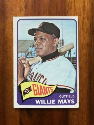 1965 Topps 250 Willie Mays Vintage Baseball Card