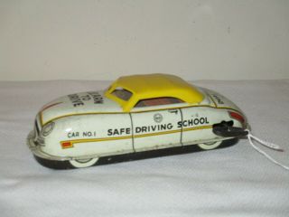 VINTAGE MARX 1950s - 60s TIN WIND UP LEARN TO DRIVE CAR /SAFE DRIVING SCHOOL CAR 2