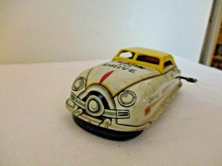 VINTAGE MARX 1950s - 60s TIN WIND UP LEARN TO DRIVE CAR /SAFE DRIVING SCHOOL CAR 3