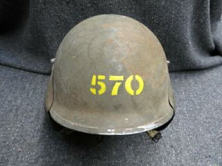 Wwii Us Army Air Force M - 3 Flyer’s Flak Helmet - - Complete