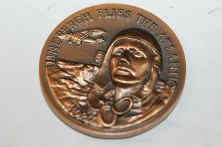 Medal: Lindbergh Flies The Atlantic 1927.  1970 