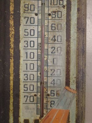 Vintage Hires Soda Thermometer Metal Size Advertising 3