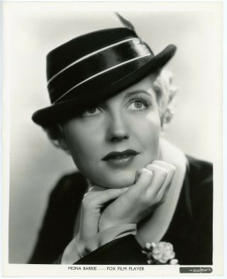 Hollywood Clothes Horse Mona Barrie In Masculine Chapeau Vintage Photograph 1935