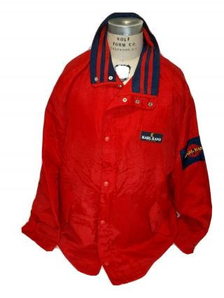 Vtg Karl Kani Outerwear Jacket Xl Windbreaker Red No Tagg
