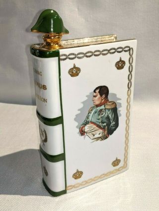 Napoleon Camus Cognac Book Bottle Decanter Porcelain Limoges Limited Production
