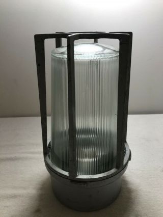 Vintage Industrial Explosion Proof Glass Light Red Dot Vro 200
