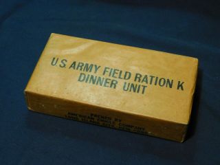 Outstanding Rare Wwii Us Army Field K Ration Dinner Unit Minty