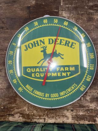 John Deere Round Thermometer