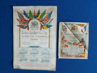 2 X 1918 James Walker Dublin - Specimens Of Satin Printing Calendars Advertising