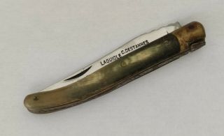 Ancien Couteau Pliant Laguiole Corne Vintage French Folding Knife Horn Handle