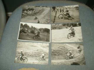 6 X 1960s Photographs Motor Cross All Greeves Motor Bikes Thundersley