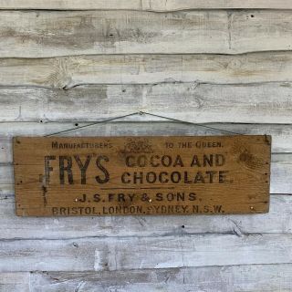 Wooden Fry’s Chocolate Sign.