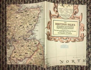 National Geographic - The British Isles Map - 1949 -
