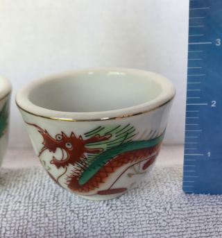 Vintage Set of 5 Chinese Restaurant Ware Tea Cups 3