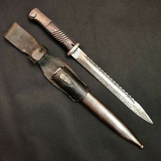 Rare Wwii German K98 Bayonet W Sawback Sawtooth Blade 1944 Dated Knife