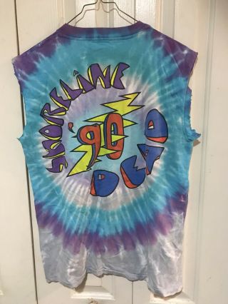 Vintage Grateful Dead 1990 Shoreline Amphitheater Shirt Tie - Dye Double Sides L