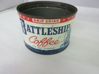 Vintage Battleship Coffee Tin Advertising Collectible M - 83