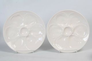 Set of 8 Vintage Knobler White Porcelain 9 