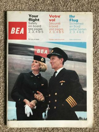 Bea British European Airways In Flight Safety Booklet 1960s