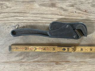 Vintage 8 " Nut Gearench 1926 Patent Spring Loaded Wrench Houston Tx