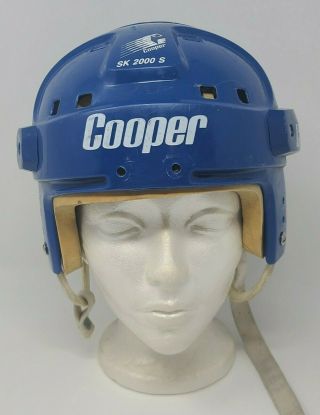 Vintage Cooper Sk2000 S Senior Adult Hockey Helmet Blue