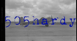 Wwii Us Photo Negative - Us Captured German Junkers Ju 388 On Airfield Apron 2