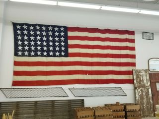 Huge Wwii American Flag With 48 Stars - 8 