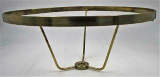 Vintage Brass Plated 8 " Fitter Under Socket Shade Holder Ring 3/8 " Center Hole