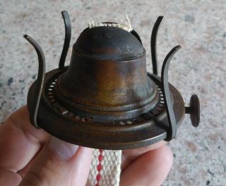 Vintage 19th C.  1 Pat 1883 Manhattan Brass Oil Lamp Burner Look M.  B.  Co.
