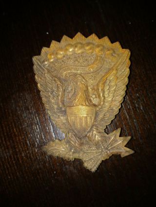 Antique Vtg Us Civil War Union M1858 Eagle & Shield Hardee Hat Pin